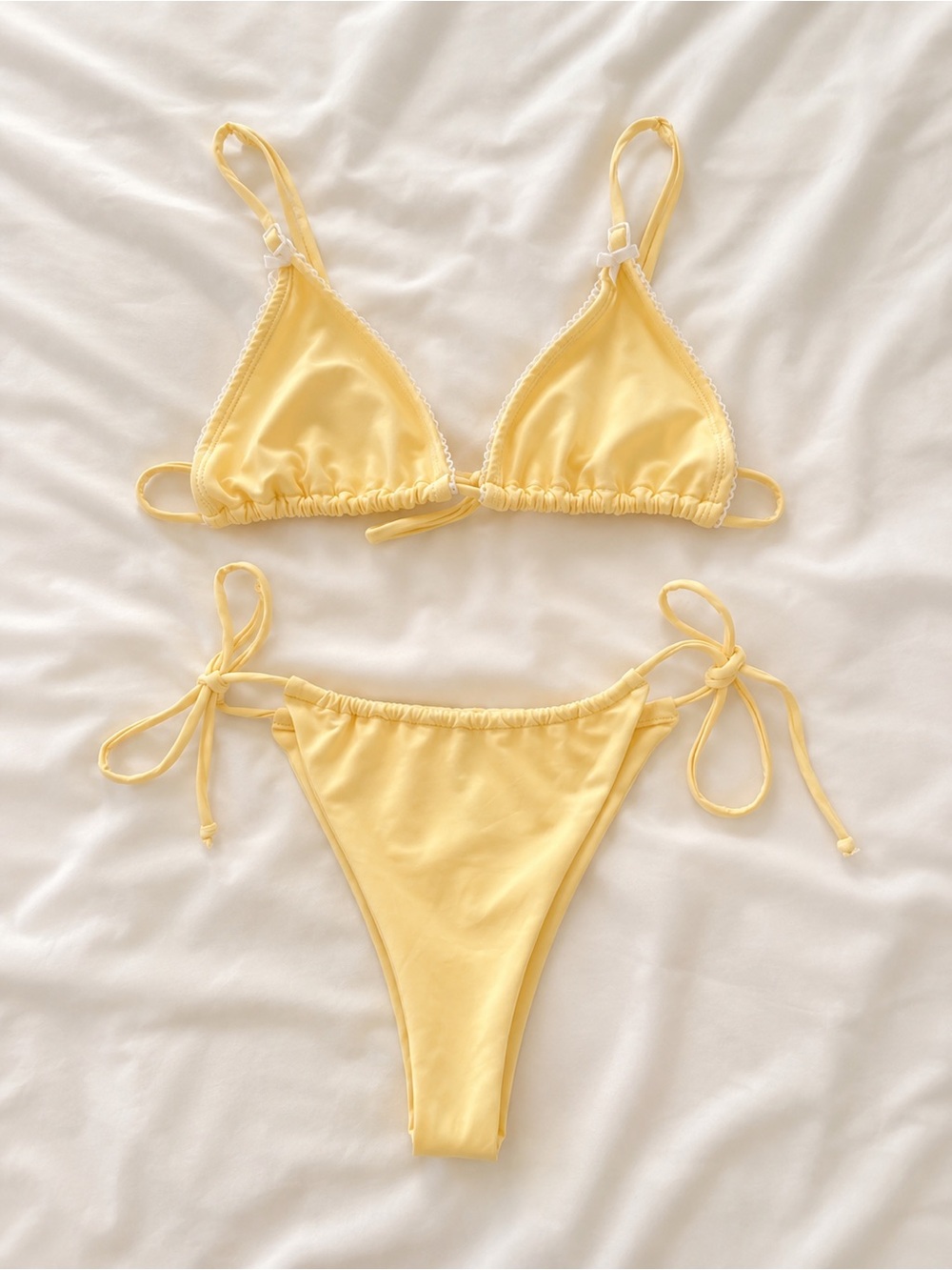 Refuge Light Yellow Triangle Bikini Set